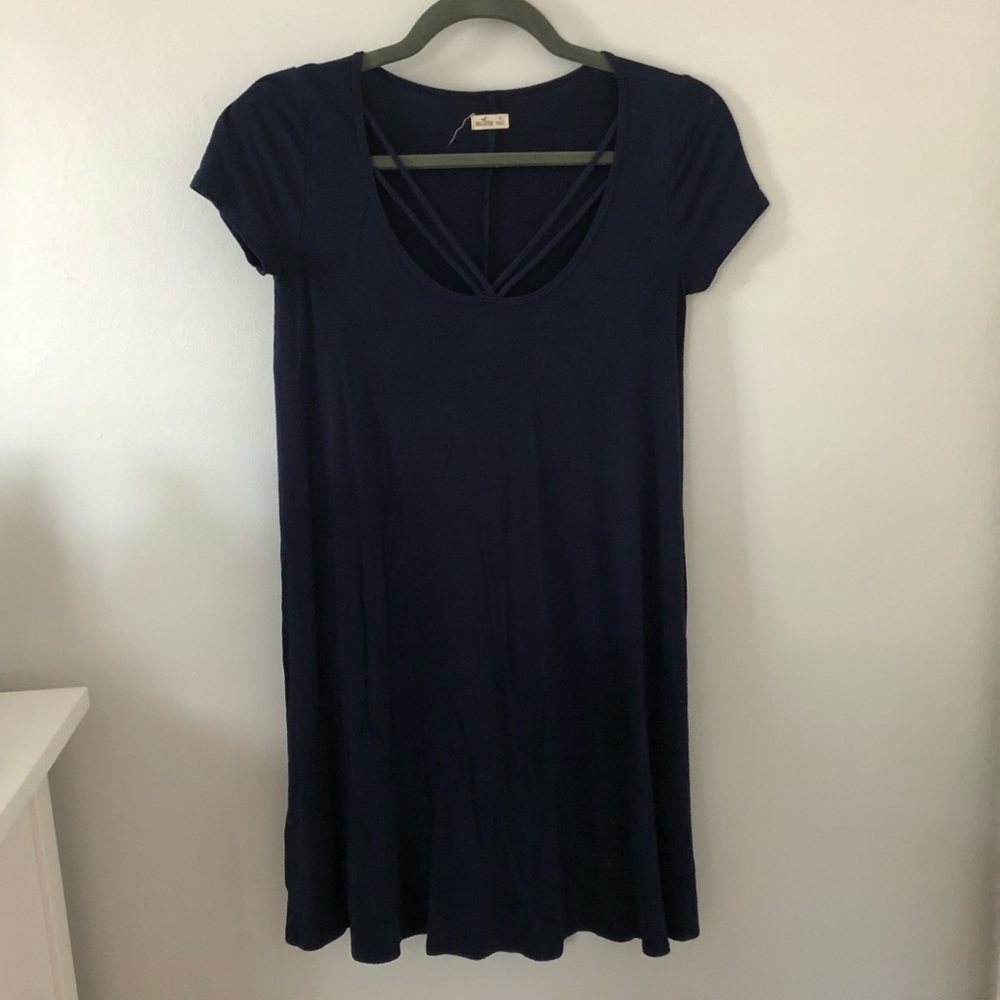 X-Small Navy Hollister Mini T-Shirt Dress